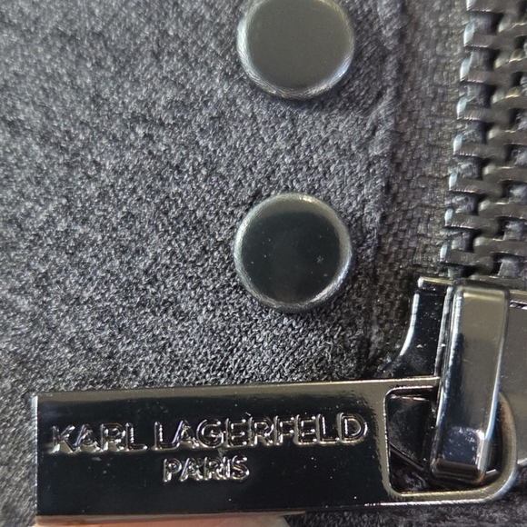 Eliza J by Karl Lagerfeld Paris Knit Gray Dress With Rivet And Zippers Size 8 - Picture 5 of 7